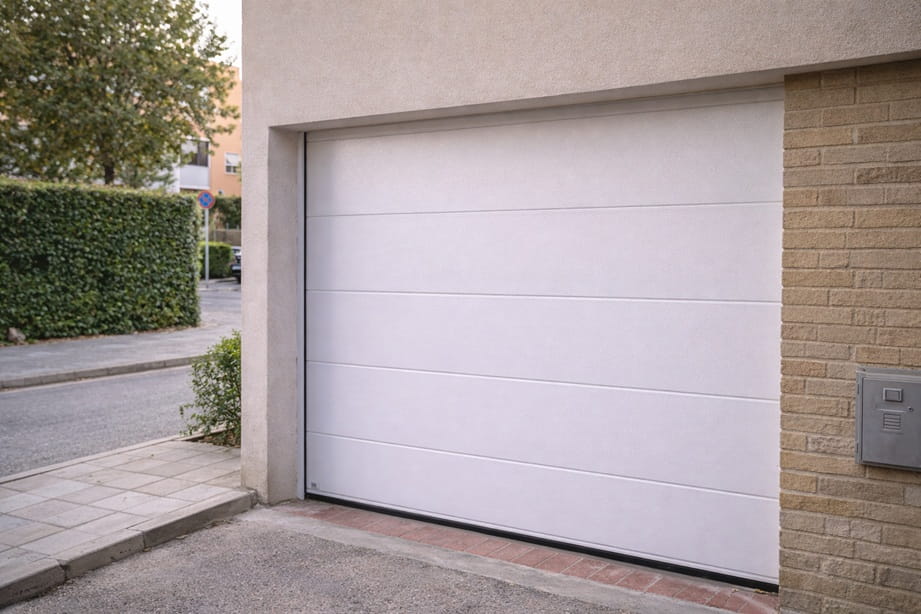 Instalación de una puerta de garaje en un chalet de Paterna