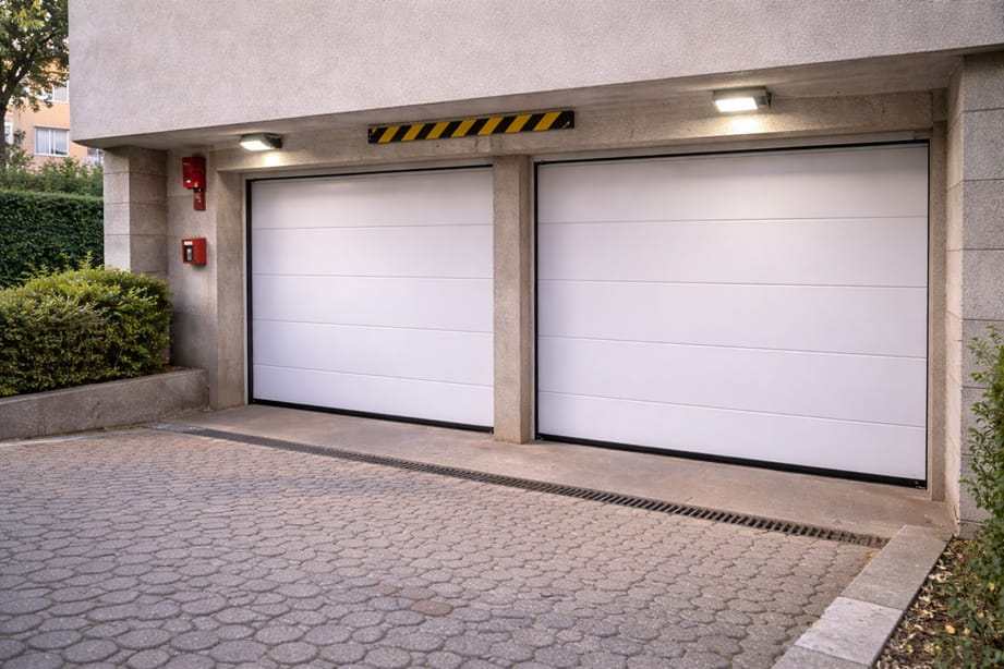 Instalación de puerta de garaje en edificio residencial de Paterna