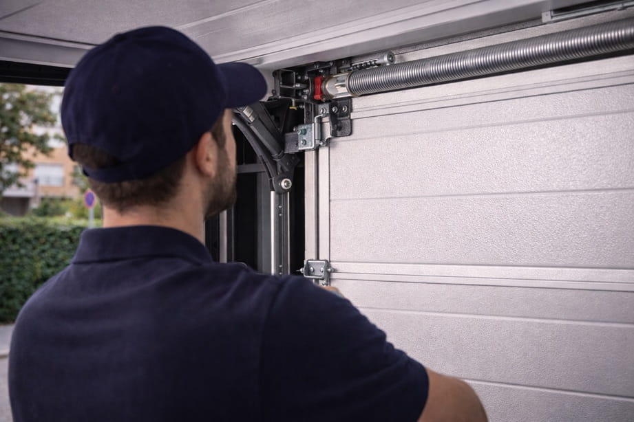 Revisión y mantenimiento de una puerta de garaje residencial en Paterna