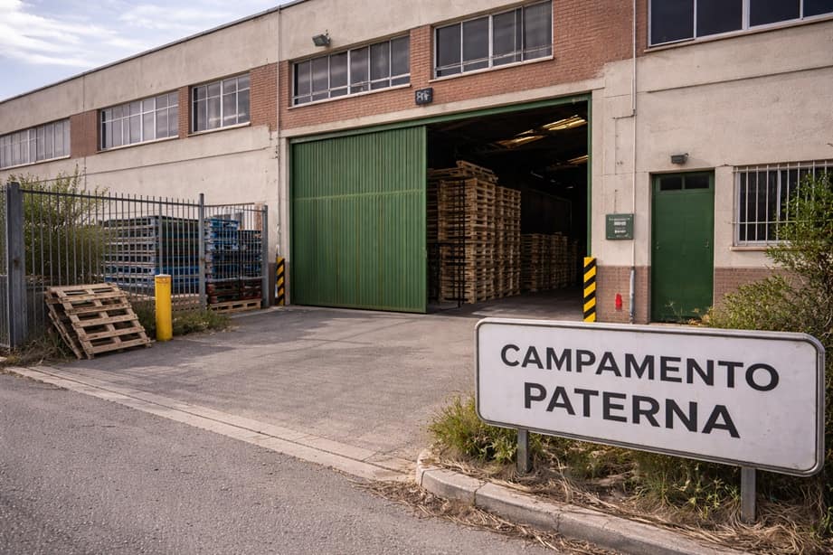 Puerta de garaje comunitaria en edificio de la zona Campamento, Paterna