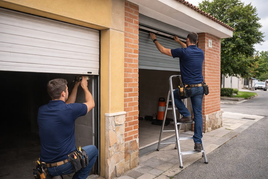 Trabajo real realizado en una puerta de garaje en Paterna